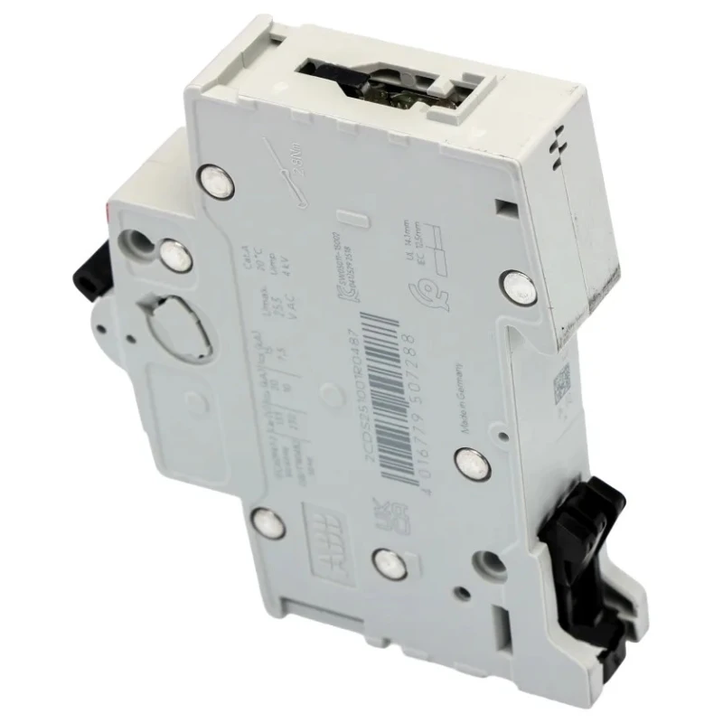 ABB System Pro M Compact Miniature Circuit Breaker, 1-Pole, 20A, Type K, 253V AC, 72V DC, 6kA 2CDS251001R0487 S201-K20
