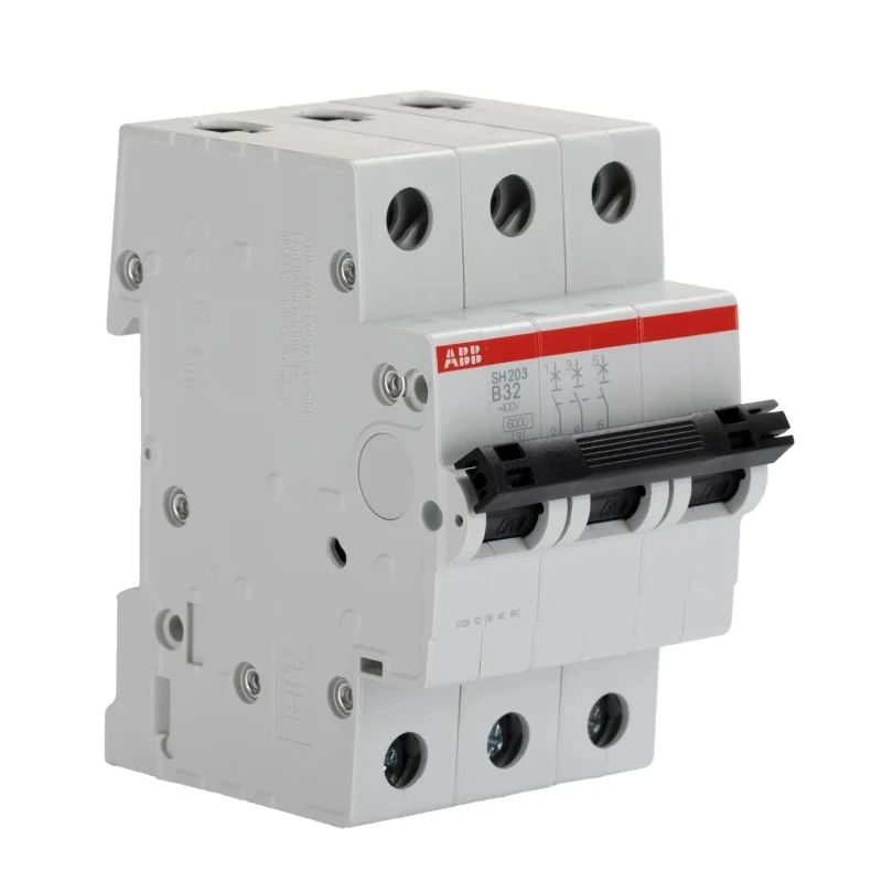 ABB System Pro M Compact S200 Miniature Circuit Breaker, 3-Pole, 1A Current, Type K, 440V AC, 110V 2CDS253001R0217 S203-K1