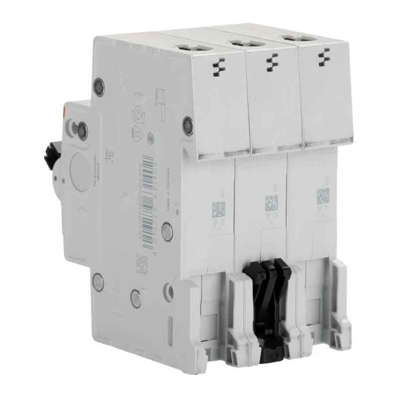 ABB System Pro M Compact S200 Miniature Circuit Breaker, 3-Pole, 1A Current, Type K, 440V AC, 110V 2CDS253001R0217 S203-K1