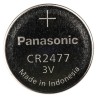 Panasonic Lithium Manganese Dioxide Button Battery 3 V, 1 Ah, 24.5 mm Diameter CR2477