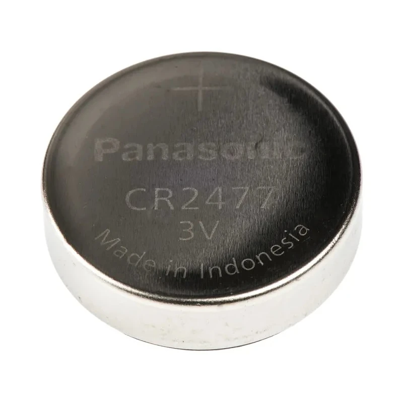 Panasonic Lithium Manganese Dioxide Button Battery 3 V, 1 Ah, 24.5 mm Diameter CR2477