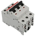 ABB System Pro M Compact S200 Miniature Circuit Breaker, 3-Pole, 4A, Type K, 440V AC, 110V DC, 20kA 2CDS253001R0337 S203-K4