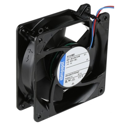 ebm-papst 4100 NH3 S-Force Series Axial Fan 24V DC 19.5W 310m³/h 812mA 119mm Frame 6000 RPM 4114NH3
