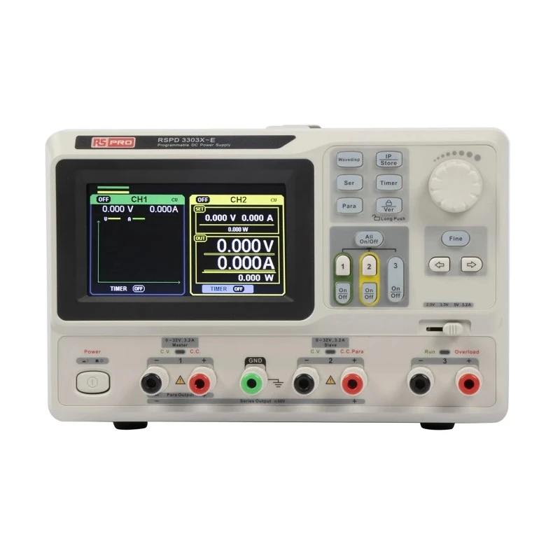RS PRO Digital Bench Power Supply 3-Output 0 V AC to 32 V, 220 W, 3.2 A Max Model 123-6468