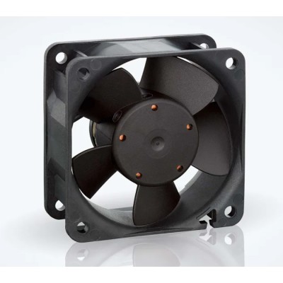 ebm-papst 600 N Series IP68 Rated Axial Fan 24V dc 2.1W 43 m³/h 60 mm Square Frame 