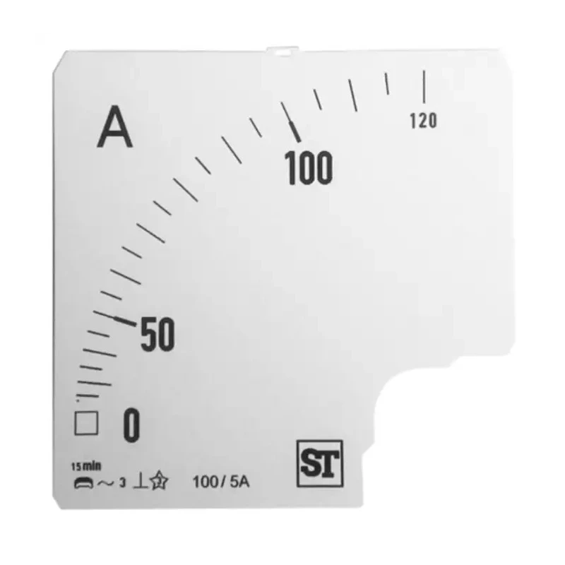 Sifam Tinsley Meter Scale for Use with 96 x 96 Analogue Panel Ammeter BI94-00D1-0001 0/100/120A