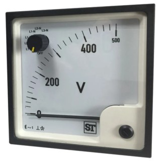 Sifam Tinsley SS94 Series Analogue Voltmeter AC 92 mm Cutout, UL Approved SS94