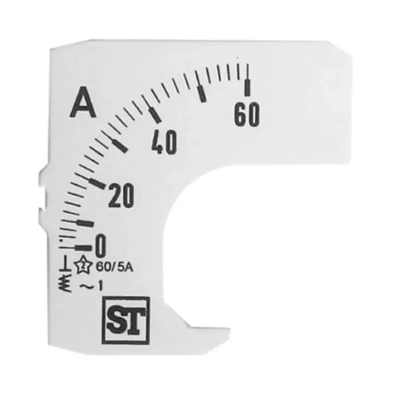 Sifam Tinsley Meter Scale Accessory for 48 x 48 Analogue Panel Ammeter EQ44-00D1-0001 0/60A