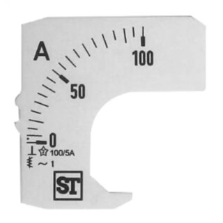 Sifam Tinsley Meter Scale Accessory for 48 x 48 Analogue Panel Ammeter EQ44-00D1-0001 0/100A