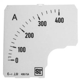 Sifam Tinsley Meter Scale for Use with 72 x 72 Analogue Panel Ammeter EQ74-00D1-0001 0/400A