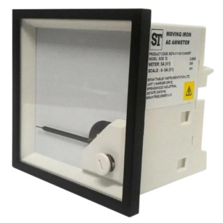 Sifam Tinsley DE Analogue Panel Ammeter 100 A AC, 72 mm x 72 mm, 0.5 % Moving Iron EQ74-I1112N1CAW0ST
