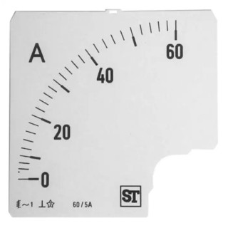 Sifam Tinsley Meter Scale Accessory for 96 x 96 Analogue Panel Ammeter EQ94-00D1-0001 0/60A