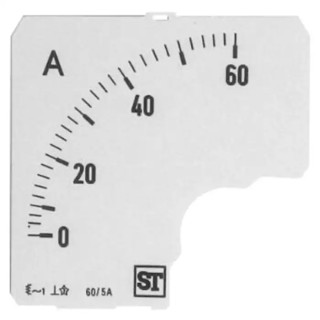 Sifam Tinsley Meter Scale for Use with 72 x 72 Analogue Panel Ammeter EQ74-00D1-0001 0/60A