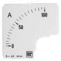 Sifam Tinsley Meter Scale for Use with 72 x 72 Analogue Panel Ammeter EQ74-00D1-0001 0/100A