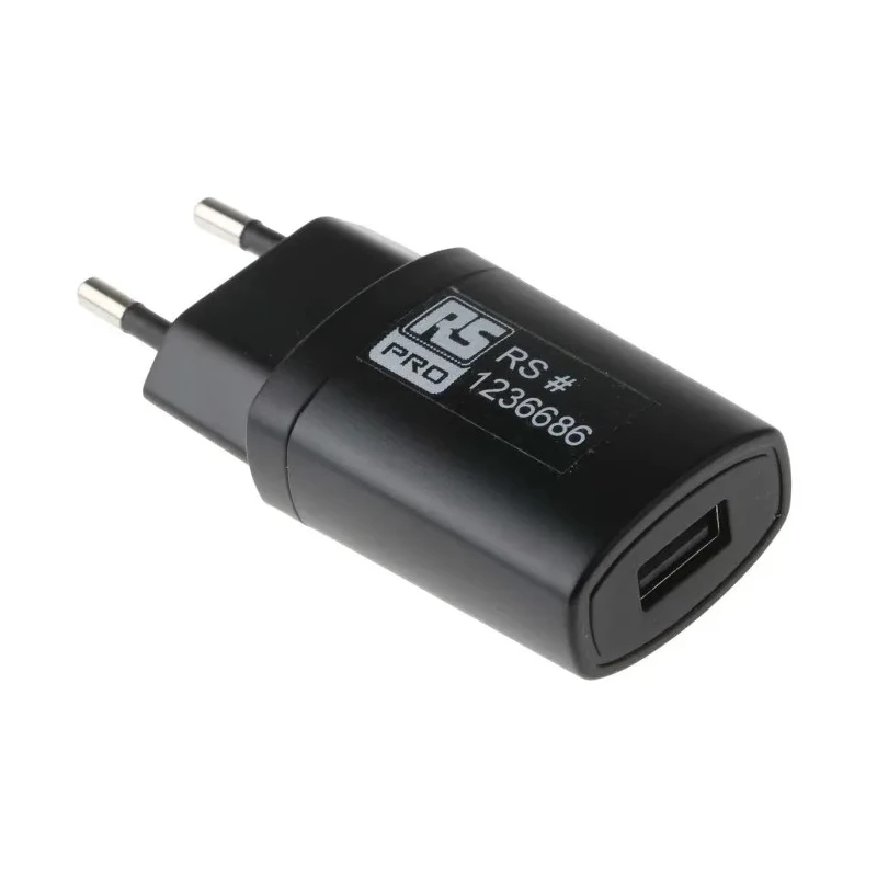 RS PRO AC/DC Adapter USB Type A Output 5V DC 5W Power 1A EU Plug Type C 123-6686