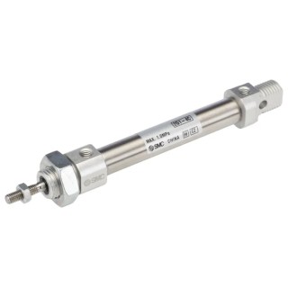 SMC 40 mm Stroke Length Double Acting Cylinder Aluminium Alloy Body Clevis Mount Rubber Bumper Cushioning CD85