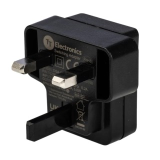 RS PRO USB Type A AC/DC Adapter Type G Plug 5W 5V DC Output 1A 123-6687
