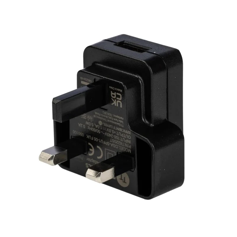 RS PRO USB Type A AC/DC Adapter Type G Plug 5W 5V DC Output 1A 123-6687