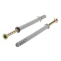 RS PRO Nylon Frame Fixing 10 mm Drill Diameter, 120 mm Length, Maximum Fixing Thickness 75 mm 514-6577