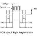 Molex 1 mm Pitch 16 Way Right Angle Female Easy-On FPC Connector Solder Termination 52271-1679