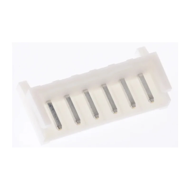 JST EH Series Right Angle Through Hole PCB Header 6 Contacts 2.5 mm Pitch 1 Row Shrouded S6B-EH (LF) (SN)