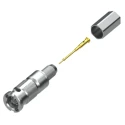 Samtec HD-BNC Series 75 Ω Coaxial Connector Cable Male BNC Straight Body Crimp HDBNC-P-C-GN-ST-CA6