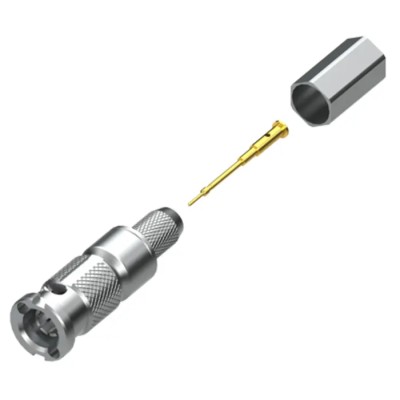 Samtec HD-BNC Series 75 Ω Coaxial Connector Cable Male BNC Straight Body Crimp HDBNC-P-C-GN-ST-CA6