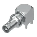 Samtec HD-BNC Series Coaxial Connector PCB Female BNC 75 Ω Right Angle Body Through Hole HDBNC-J-P-gN-RA-BH1