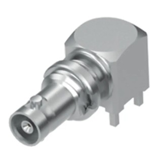 Samtec HD-BNC Series Coaxial Connector PCB Female BNC 75 Ω Right Angle Body Through Hole HDBNC-J-P-gN-RA-BH1