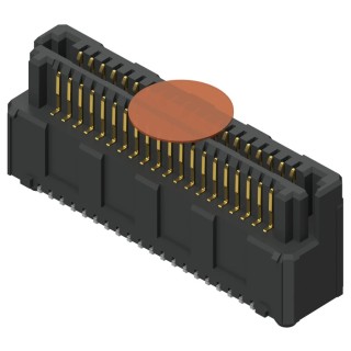 Samtec LSEM Series Straight Surface PCB Header 40 Contacts 0.8 mm Pitch 2 Row Shrouded LSEM-120-06.0-L-DV-A-N-K-TR