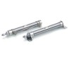 SMC Double Acting Cylinder CDJ2 Series, 150mm Stroke, Rail Mount, Aluminium Alloy Body, Rubber Bumper Cushioning
