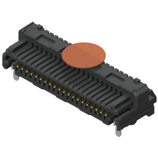 Samtec LSEM Series Right Angle Surface PCB Header, 100 Contacts, 0.8 mm Pitch, 2 Row, Shrouded LSEM-150-01-L-DH-A-N-K-TR