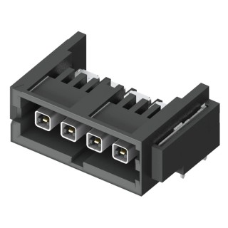 Samtec IP5 Series Right Angle Through Hole PCB Header, 2 Contacts, 4 mm Pitch, 1 Row, Shrouded IP5-02-01-L-S-RA1-TR