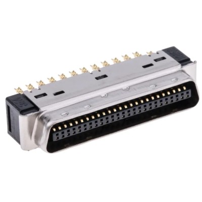 3M 50 Way Male Straight Cable SCSI Connector 2.54 mm Pitch, Solder Termination 10150-3000PE