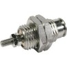 SMC 15 mm Pneumatic Cylinder CJP Series Single Acting, Panel Mount, Brass Body, Spring Return, 70°C Maximum CJPB4-15Z