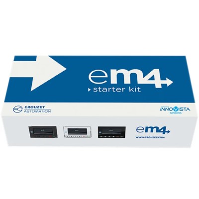 Crouzet em4 Series PLC CPU Starter Kit 6-Input Analogue Digital Input 10 Outputs Relay PWM Output 8A Display 88981136