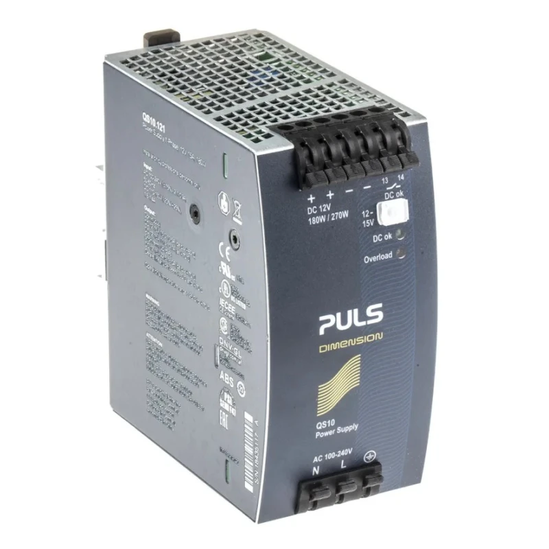 Phoenix Contact DIMENSION Switched Mode DIN Rail Power Supply 180W 15V DC 15A Output QS10.121