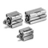 SMC 15 mm Double Acting Cylinder, CQS Series, Aluminium Alloy Body, Through Hole Mount, Stroke 15mm CQSB12-15D