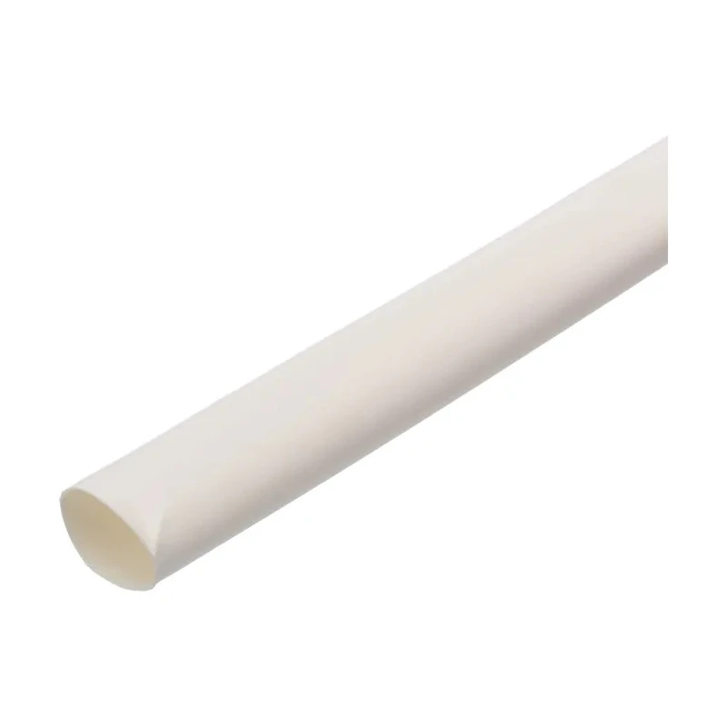 TE Connectivity White Heat Shrink Tubing 12 mm Sleeve Diameter x 1.2 m Length Polyolefin Flame Retardant 3:1 RNF 3000-12/4-9