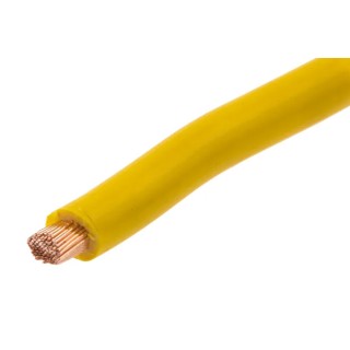 RS PRO Yellow 6 mm² Flexible BK Series Hook Up Wire, 9 AWG, 80/0.3 mm Core Strands, 25 m Polyvinyl Chloride 516-7940