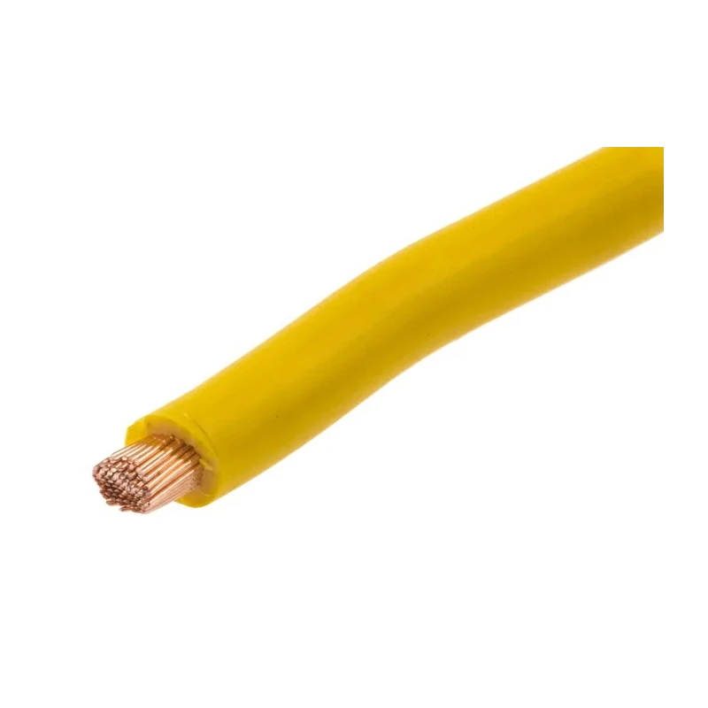 RS PRO Yellow 6 mm² Flexible BK Series Hook Up Wire, 9 AWG, 80/0.3 mm Core Strands, 25 m Polyvinyl Chloride 516-7940