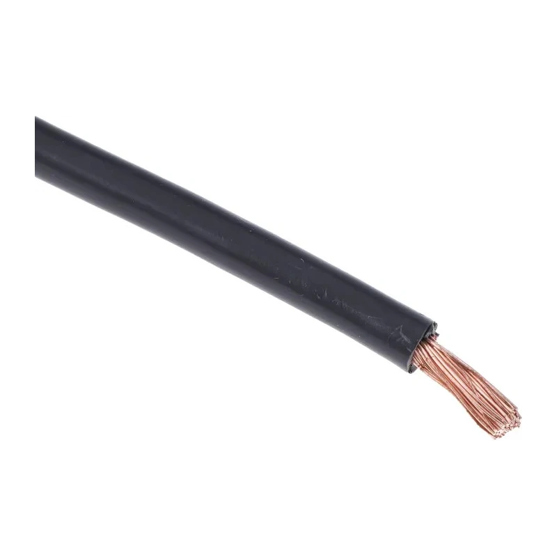 RS PRO Black 6 mm² 9 AWG Hook Up Wire Flexible BK Series Annealed Copper Conductor PVC Jacket 25m 600V 516-7906