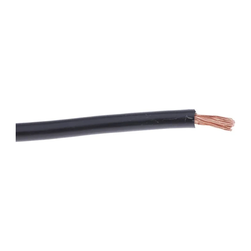 RS PRO Black 6 mm² 9 AWG Hook Up Wire Flexible BK Series Annealed Copper Conductor PVC Jacket 25m 600V 516-7906