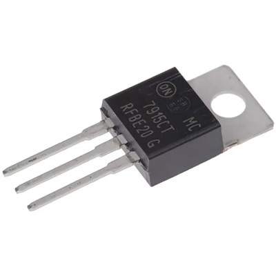 onsemi Negative Linear Voltage Regulator MC7915CTG, TO-220 3-Pin, -35V Max Input, 4.4mA Quiescent Current MC7915CTG