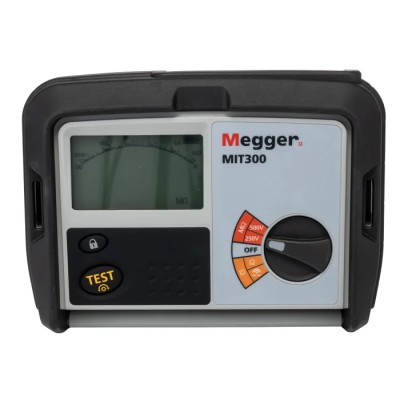 Megger Insulation & Continuity Tester 250 V Min, 500 V dc Max, LCD Display, CAT III 600 V, Model MIT300