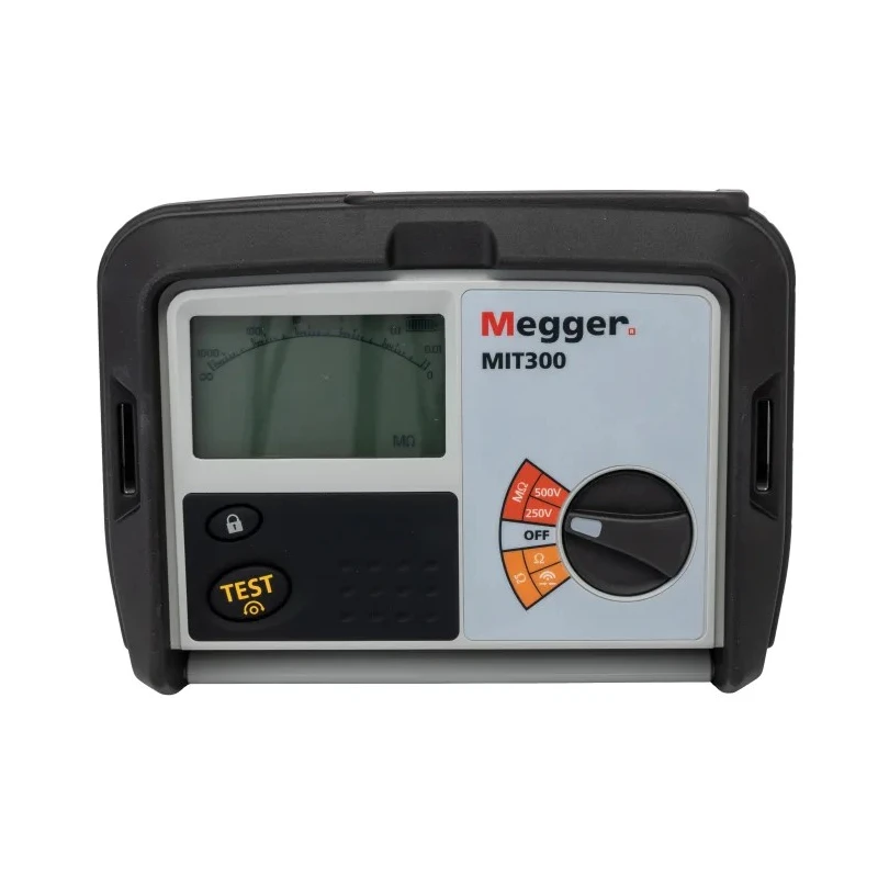 Megger Insulation & Continuity Tester 250 V Min, 500 V dc Max, LCD Display, CAT III 600 V, Model MIT300