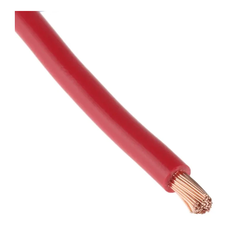 RS PRO Red 10 mm² Hook Up Wire, 7 AWG, 80 x 0.4 mm Core Strands, 25 m Length, Polyvinyl Chloride Jacket 516-7984