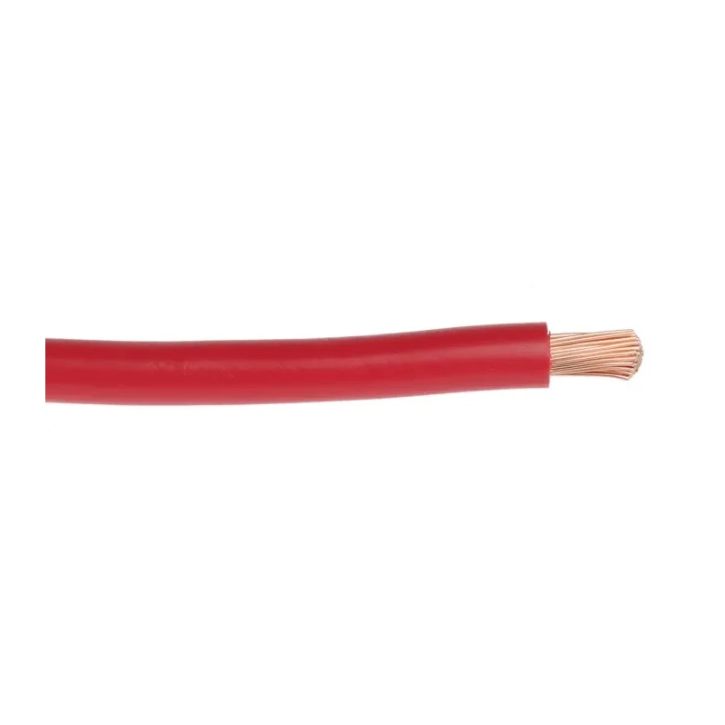 RS PRO Red 10 mm² Hook Up Wire, 7 AWG, 80 x 0.4 mm Core Strands, 25 m Length, Polyvinyl Chloride Jacket 516-7984
