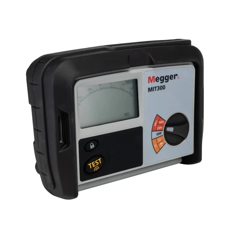 Megger Insulation & Continuity Tester 250 V Min, 500 V dc Max, LCD Display, CAT III 600 V, Model MIT300