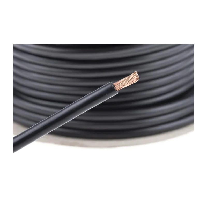 RS PRO Black 10 mm² 7 AWG Hook Up Wire, 72/0.4 mm Core Strands, 25 m Length, Polyvinyl Chloride Insulation, 600V 516-7962